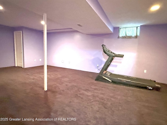 1970 Hollowbrook Dr, Holt, MI 48842 - workout room with carpet