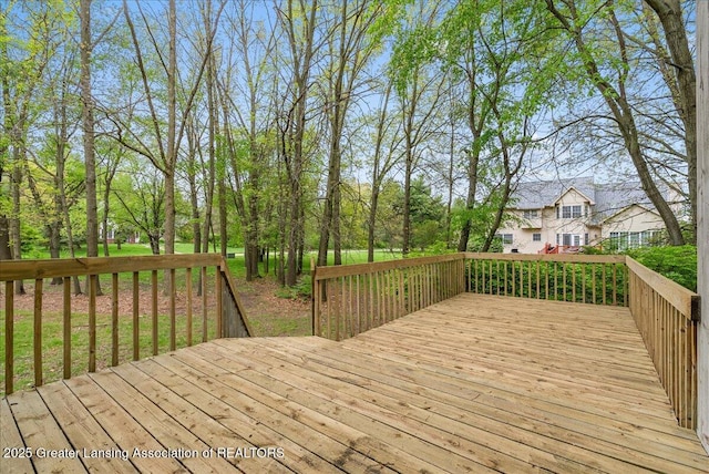 4345 Courtside Dr, Williamston, MI 48895 - view of wooden terrace