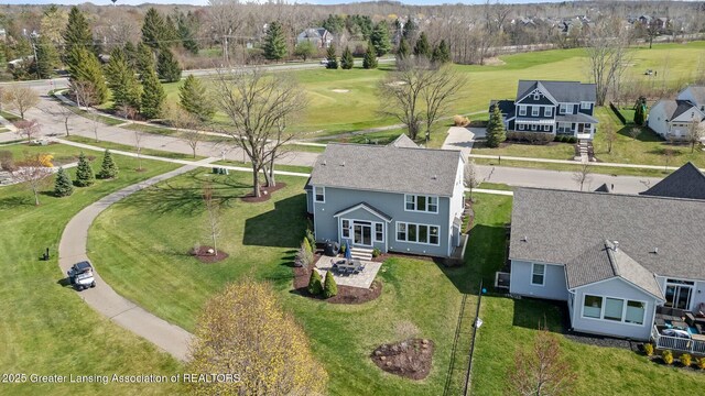drone / aerial view featuring a residential view