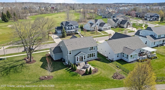 bird's eye view featuring a residential view