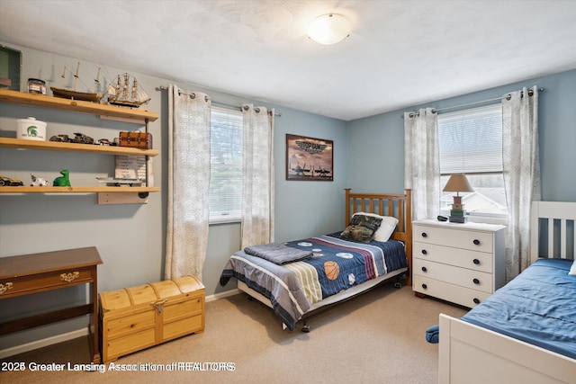 view of carpeted bedroom
