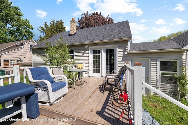 610 Spokane Ave, Lansing, MI 48910 - view of wooden deck