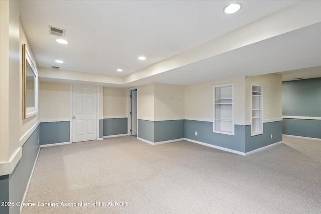 3430 Hawthorne Woods Pkwy, Dewitt, MI 48820 - carpeted empty room with baseboards, visible vents, and recessed lighting