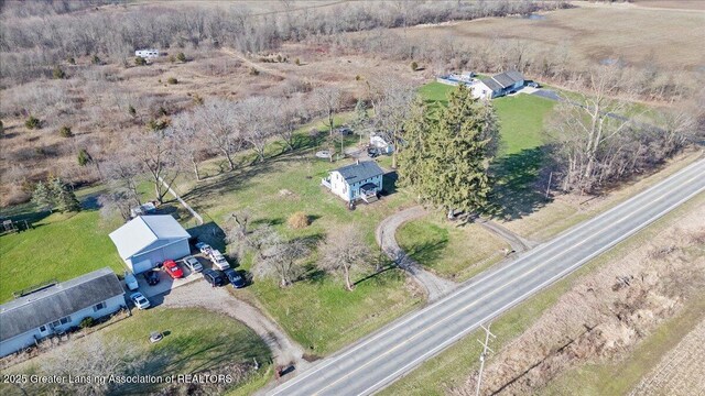 bird's eye view featuring a rural view