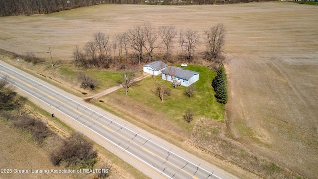 bird's eye view with a rural view