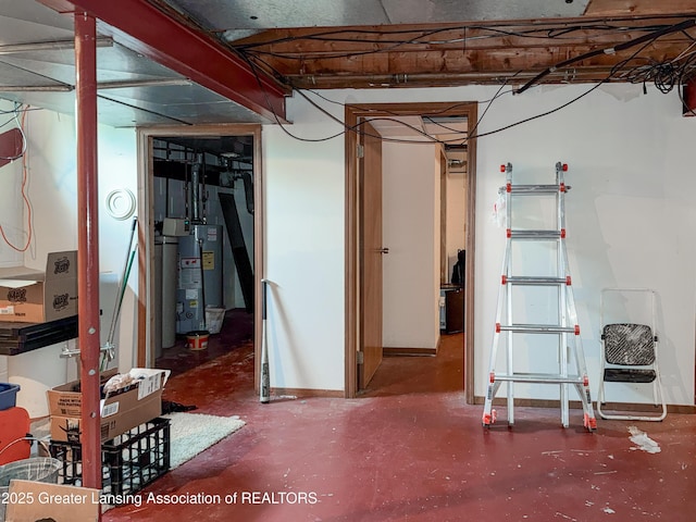 515 N Putnam St Unit B, Williamston, MI 48895 - basement with gas water heater and baseboards