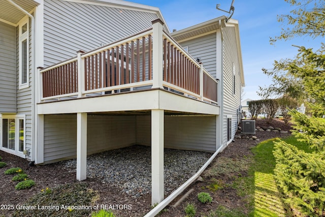 4163 Hamlet Cv, Bath, MI 48808 - view of home's exterior with a deck and central AC