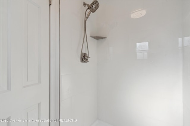 details with tiled shower