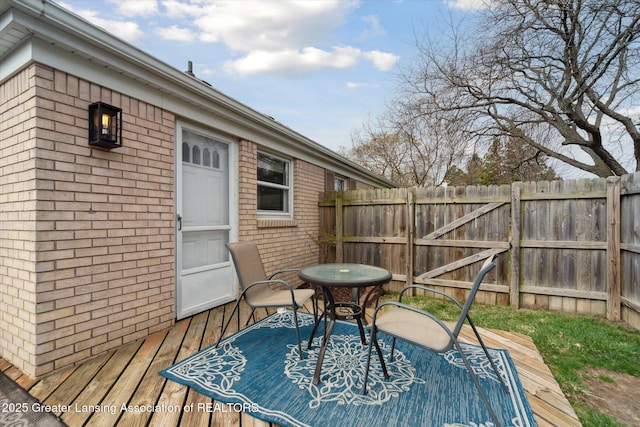 deck with fence