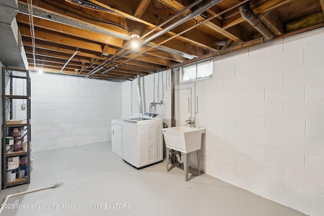 3427 W Jolly Rd, Lansing, MI 48911 - basement with independent washer and dryer