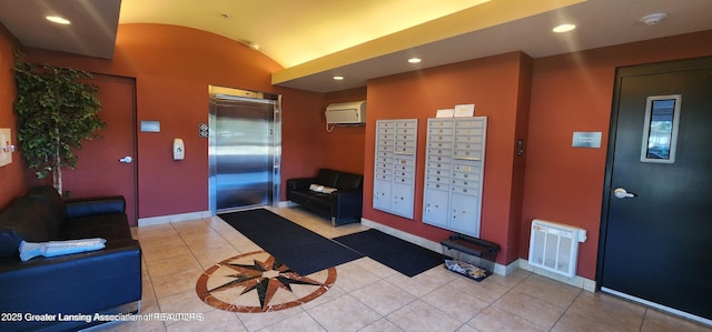 building lobby featuring visible vents