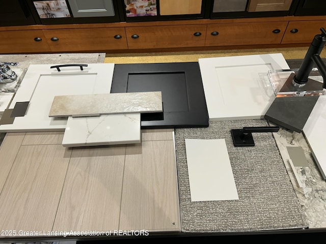 interior details with light countertops