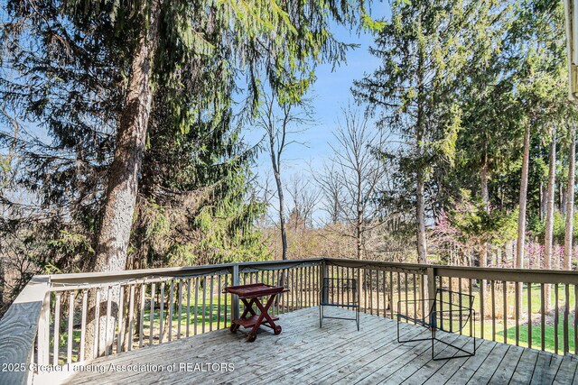 view of wooden deck