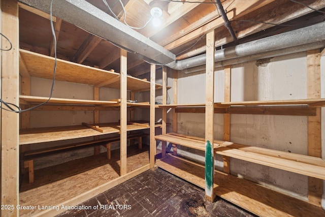 view of storage area