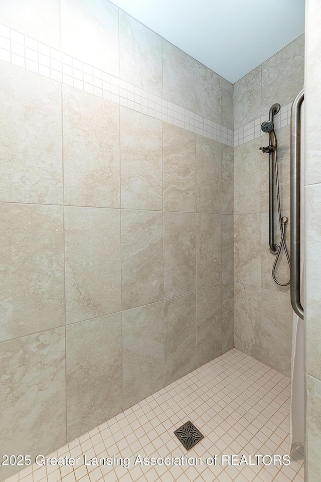 full bathroom featuring a tile shower