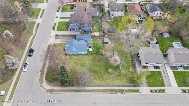 bird's eye view featuring a residential view
