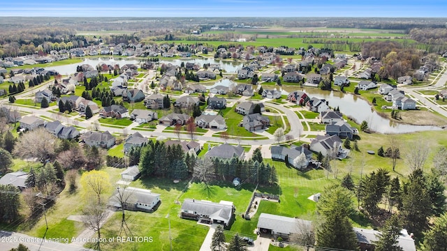 12714 Ospreys Way, Dewitt, MI 48820 - aerial view featuring a residential view and a water view