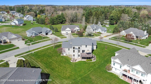 12714 Ospreys Way, Dewitt, MI 48820 - birds eye view of property featuring a residential view and a view of trees