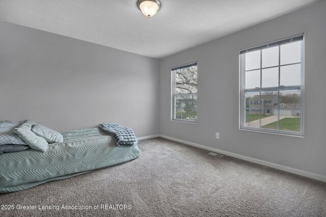 12001 Bryde Dr, Rives Junction, MI 49277 - unfurnished bedroom with baseboards, visible vents, and carpet