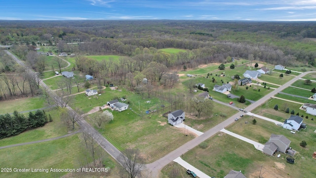 12001 Bryde Dr, Rives Junction, MI 49277 - birds eye view of property with a wooded view