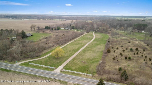 1785 N Williamston Rd, Williamston, MI 48895 - birds eye view of property featuring a rural view
