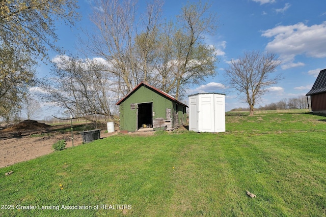 view of shed
