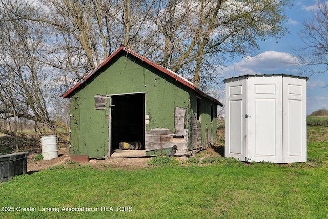 view of shed