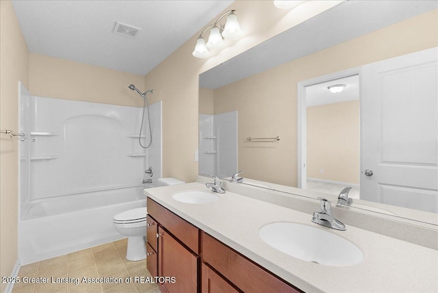 609 E Avocet Dr, East Lansing, MI 48823 - full bath featuring toilet, shower / bath combination, and double vanity