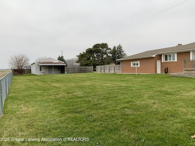 3156 E M-21 Rd, Saint Johns, MI 48879 - view of yard featuring a fenced backyard