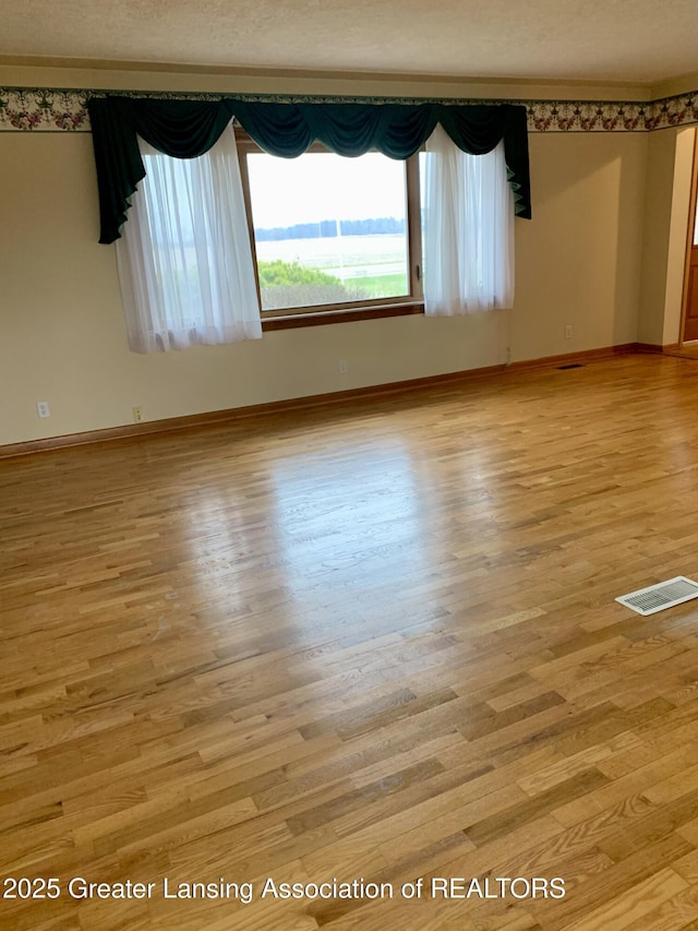3156 E M-21 Rd, Saint Johns, MI 48879 - spare room with visible vents, light wood finished floors, and baseboards