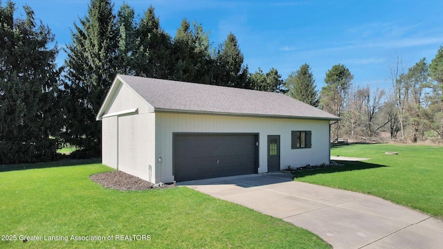 11267 Jarvis Hwy, Dimondale, MI 48821 - view of front of home with a garage, an outdoor structure, and a front yard