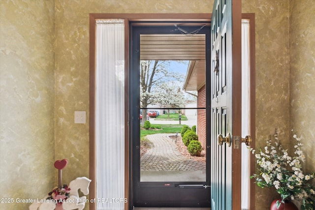 view of doorway to outside