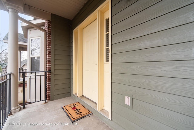 view of doorway to property