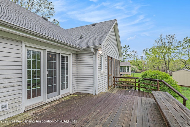 6528 Old River Trl, Lansing, MI 48917 - view of wooden terrace