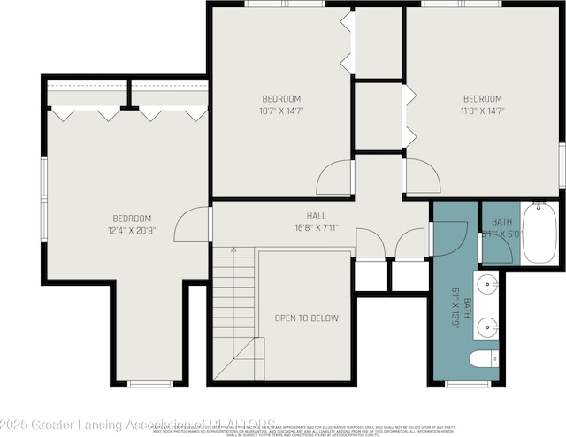 6528 Old River Trl, Lansing, MI 48917 - floor plan