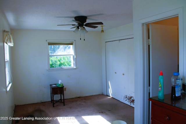 unfurnished bedroom featuring a closet and carpet
