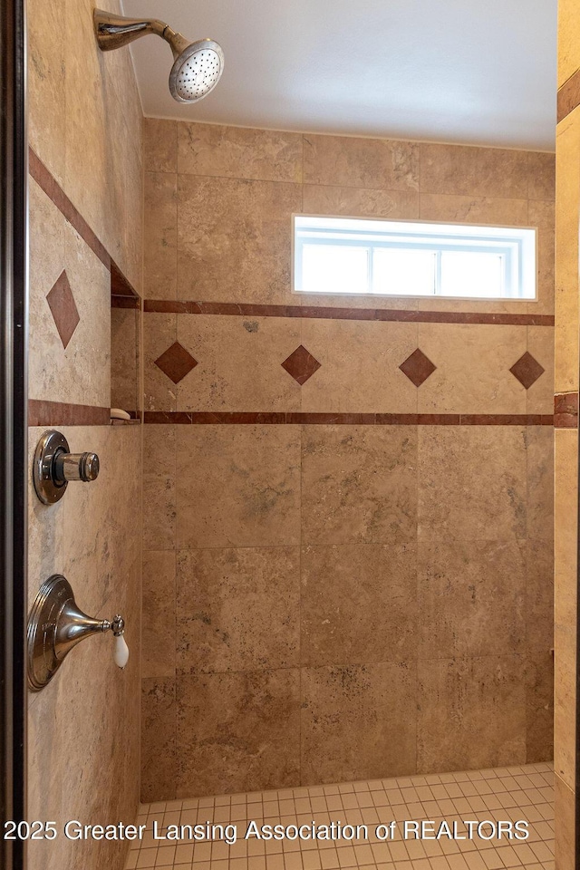 620 Ardson Rd, East Lansing, MI 48823 - bathroom featuring a tile shower