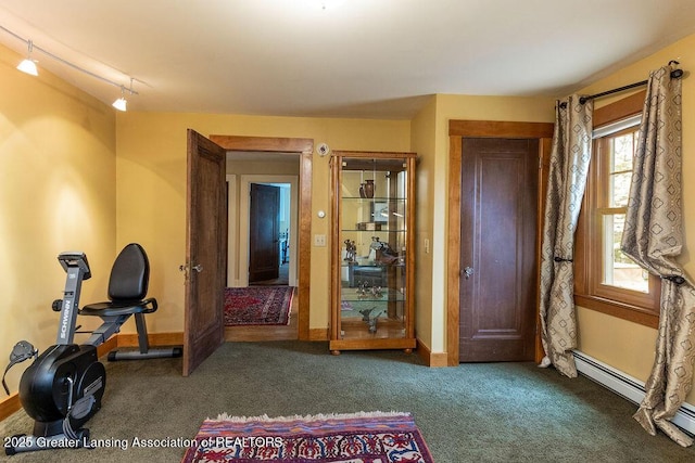 620 Ardson Rd, East Lansing, MI 48823 - exercise room featuring carpet floors, healthy amount of natural light, and baseboards