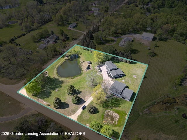 1551 E Lovejoy Rd, Perry, MI 48872 - view of property location featuring property parcel outlined and rural landscape