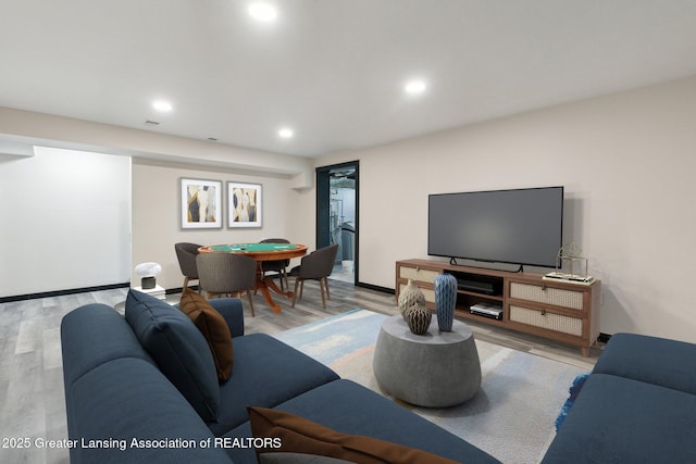 1551 E Lovejoy Rd, Perry, MI 48872 - living area with wood finished floors and recessed lighting
