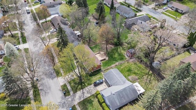aerial view featuring a residential view