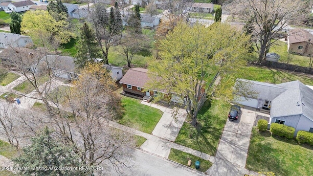 bird's eye view featuring a residential view