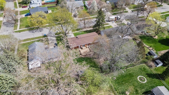 drone / aerial view featuring a residential view