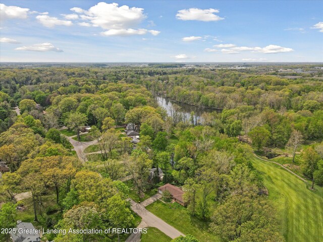 4793 Ottawa Dr, Okemos, MI 48864 - view of property location with a forest and a large body of water