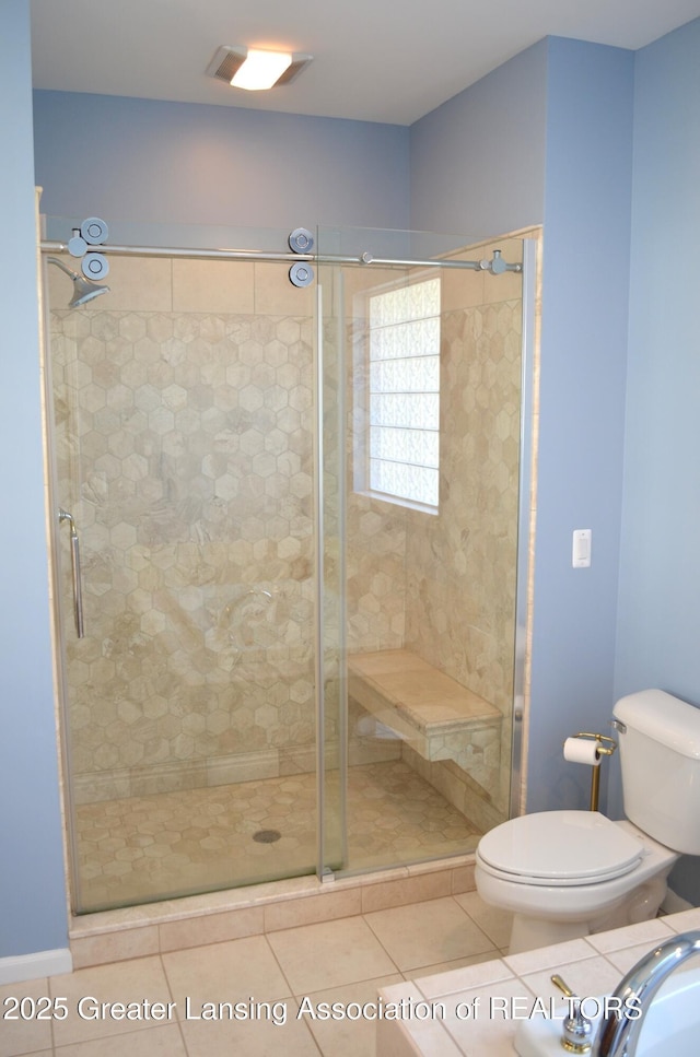3401 N Burwick Dr, Port Huron, MI 48060 - full bath featuring tile patterned flooring, a stall shower, and toilet