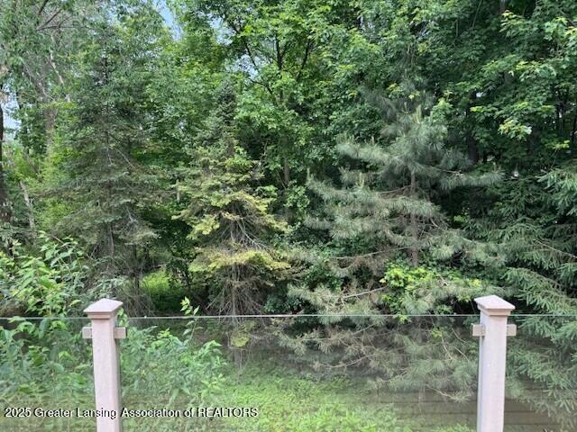 2434 Emerald Lake Dr, East Lansing, MI 48823 - view of yard featuring a wooded view