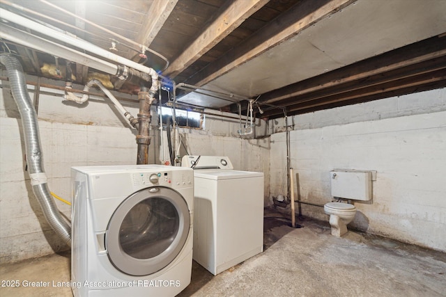 laundry area featuring laundry area and separate washer and dryer
