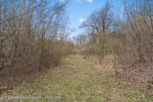 view of landscape with a view of trees
