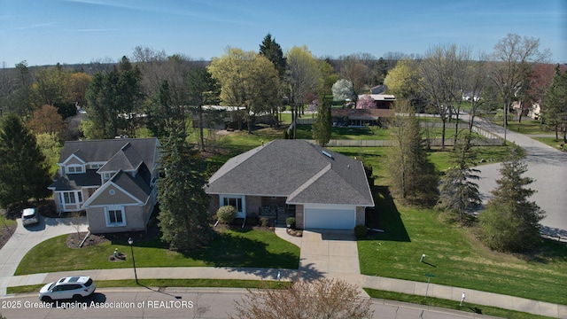 birds eye view of property featuring a residential view