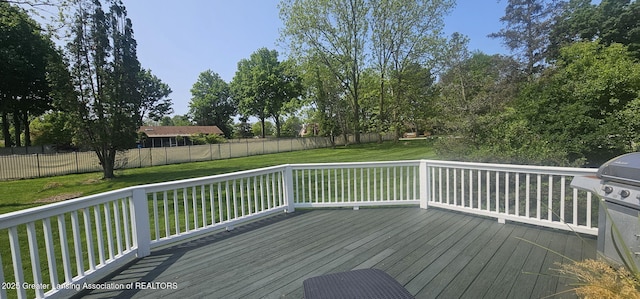 6074 E Longview Dr, East Lansing, MI 48823 - wooden terrace featuring a grill